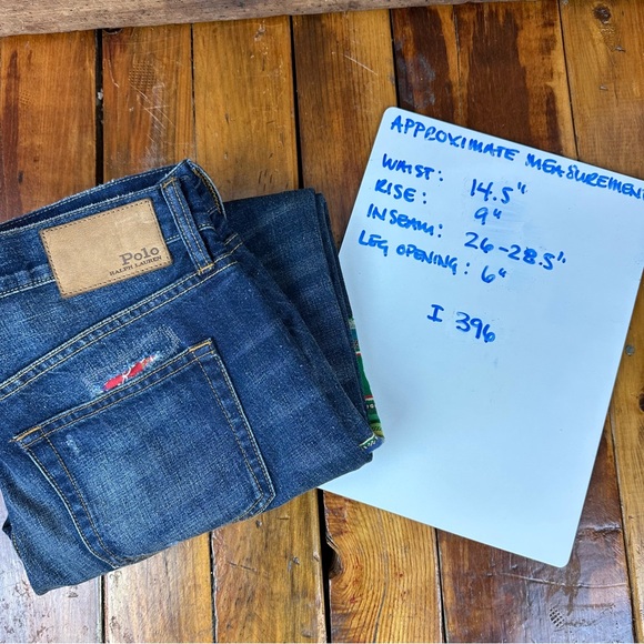 Polo Ralph Lauren PRL Avery Patchwork Pattern Boyfriend Jean Size 25 - Picture 10 of 10